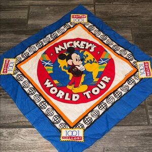 Disney Mickey's World Tour Bandana - Blue, Red, Yellow